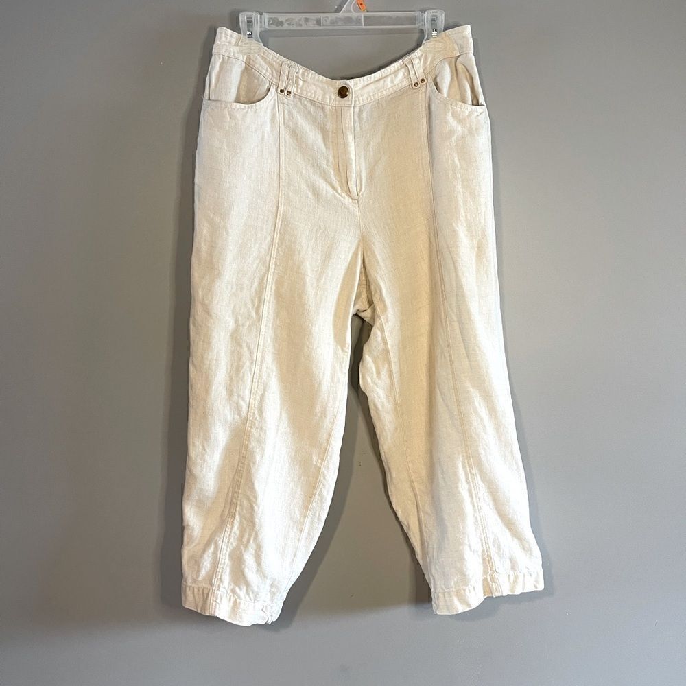 JM Collection Linen Capris | SZ 12